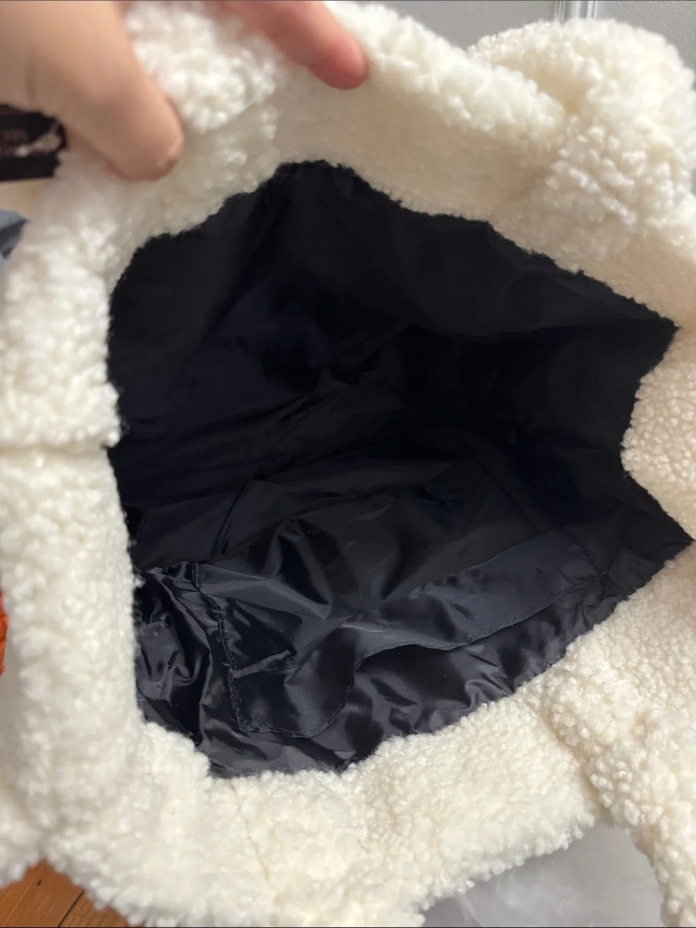 Victoria's Secret White Tote with Embossed VS Logo